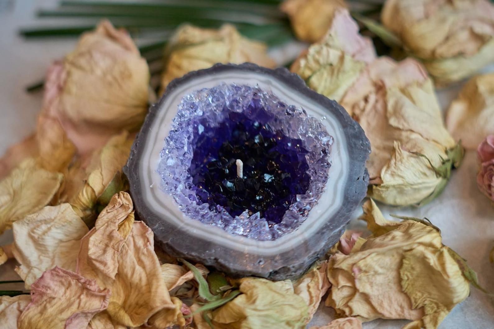 Amethyst Geode Candle