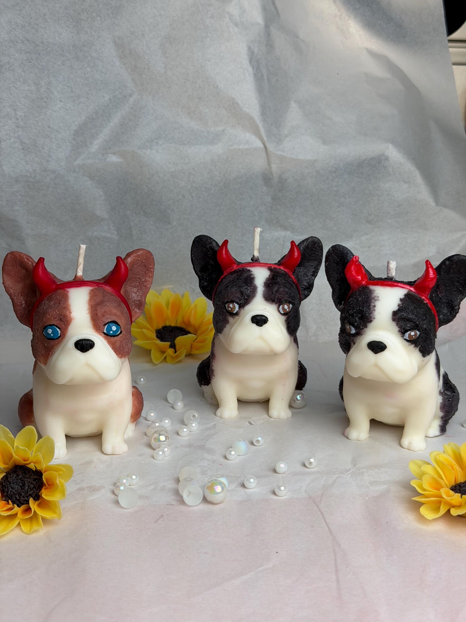 Personalized French Bulldog Candle