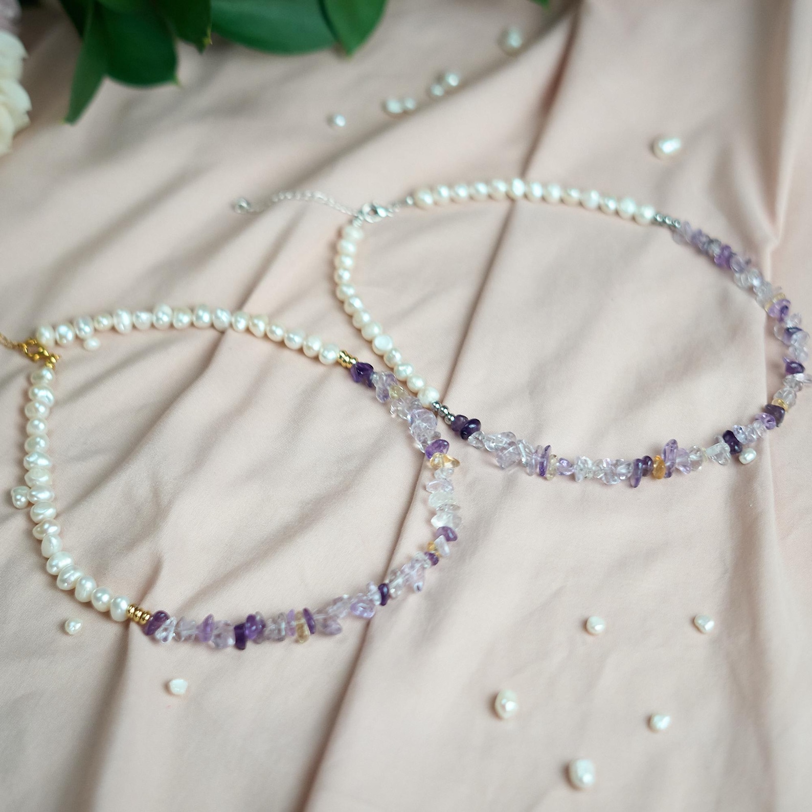 Freshwater Pearl Ametrine Choker