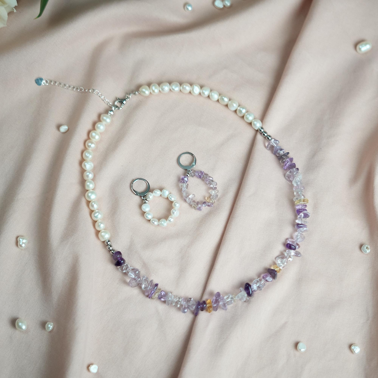 Freshwater Pearl Ametrine Choker 3