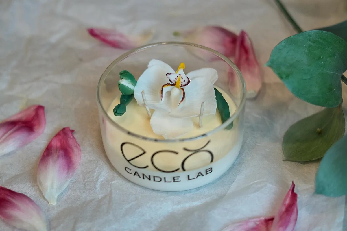 Realistic Orchid Candle