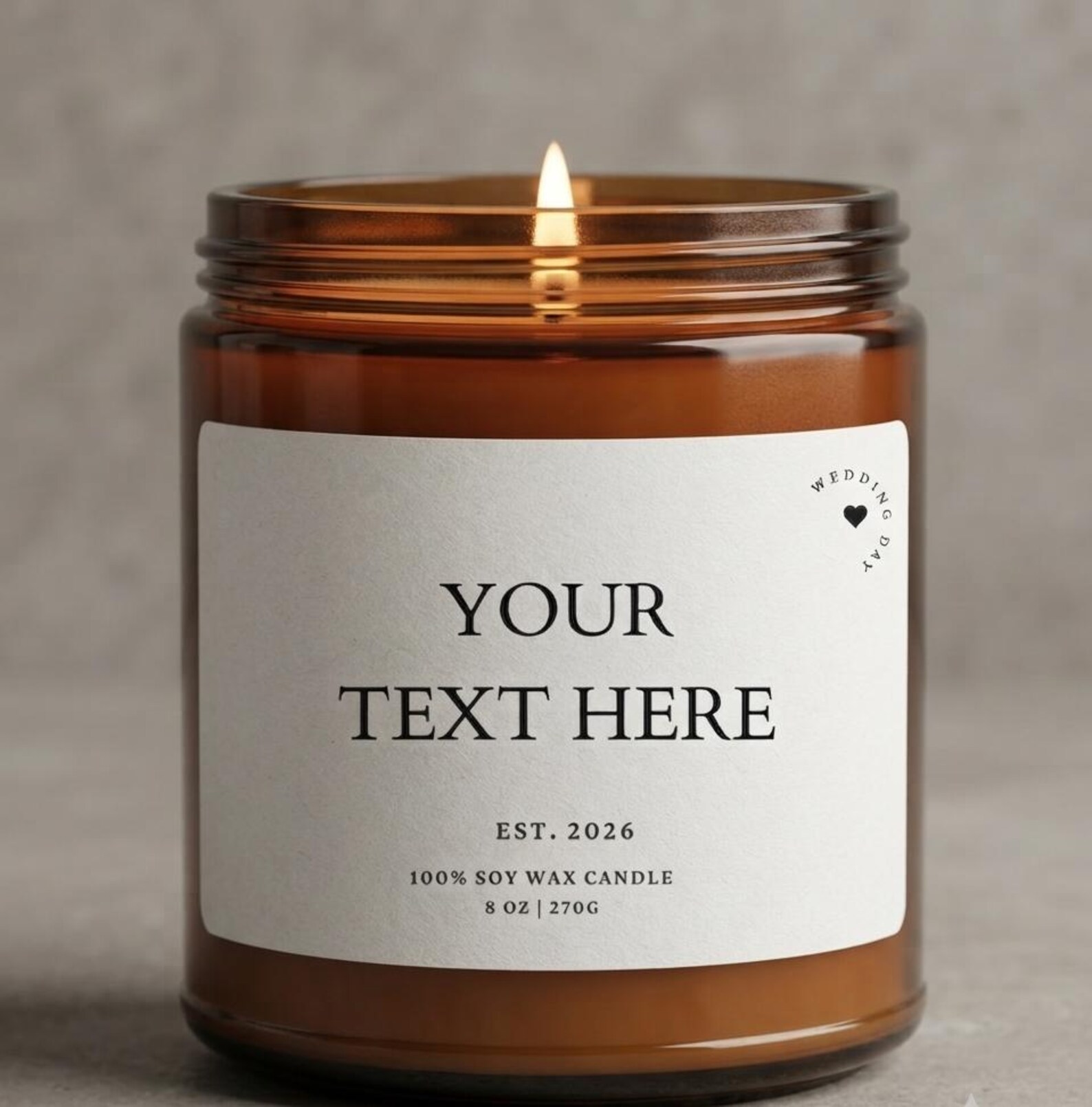 Personalized Wedding Candle