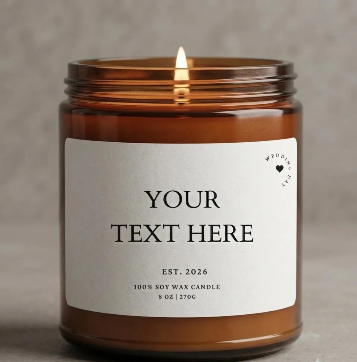 Personalized Wedding Candle