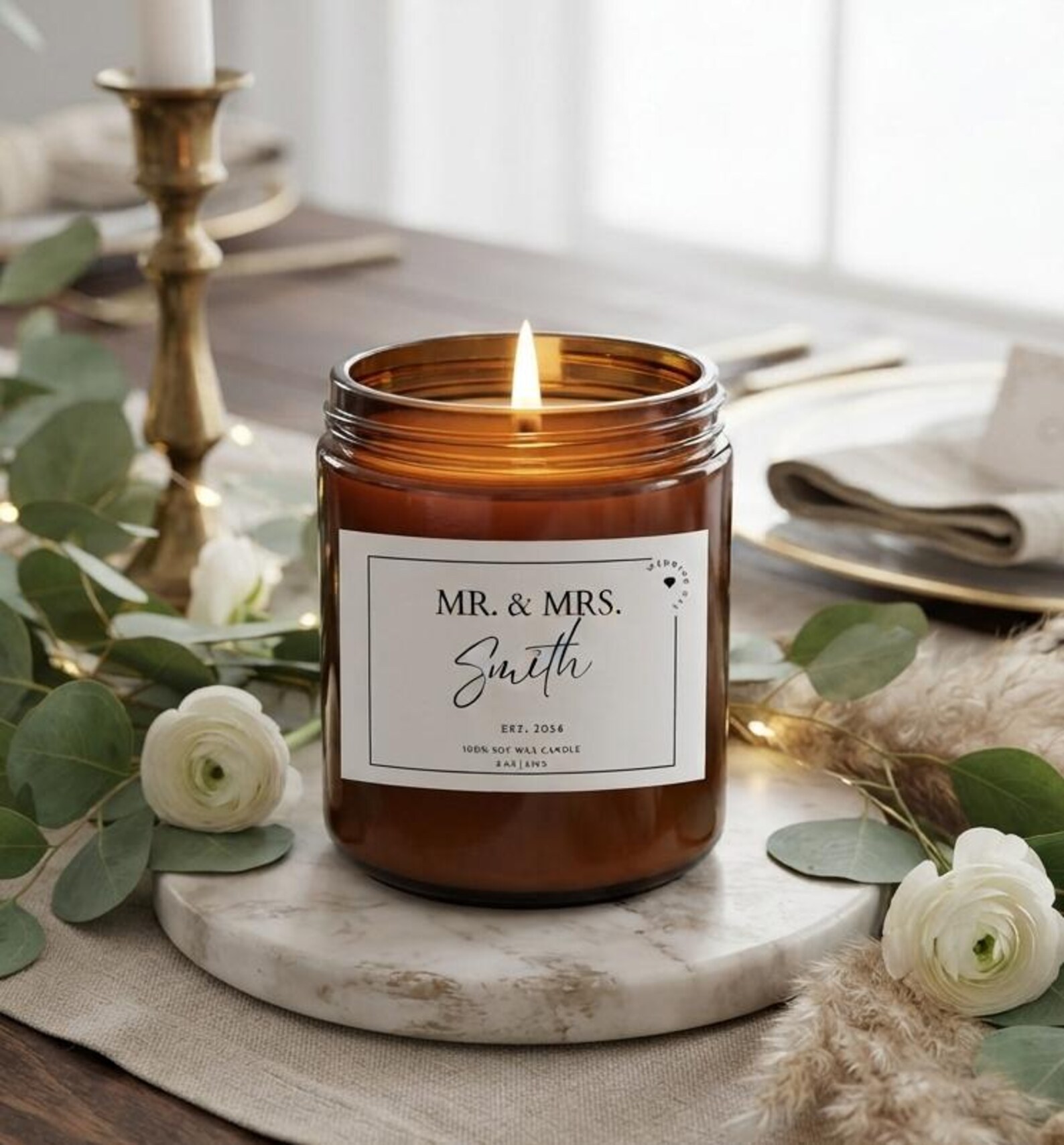 Personalized Wedding Candle 3