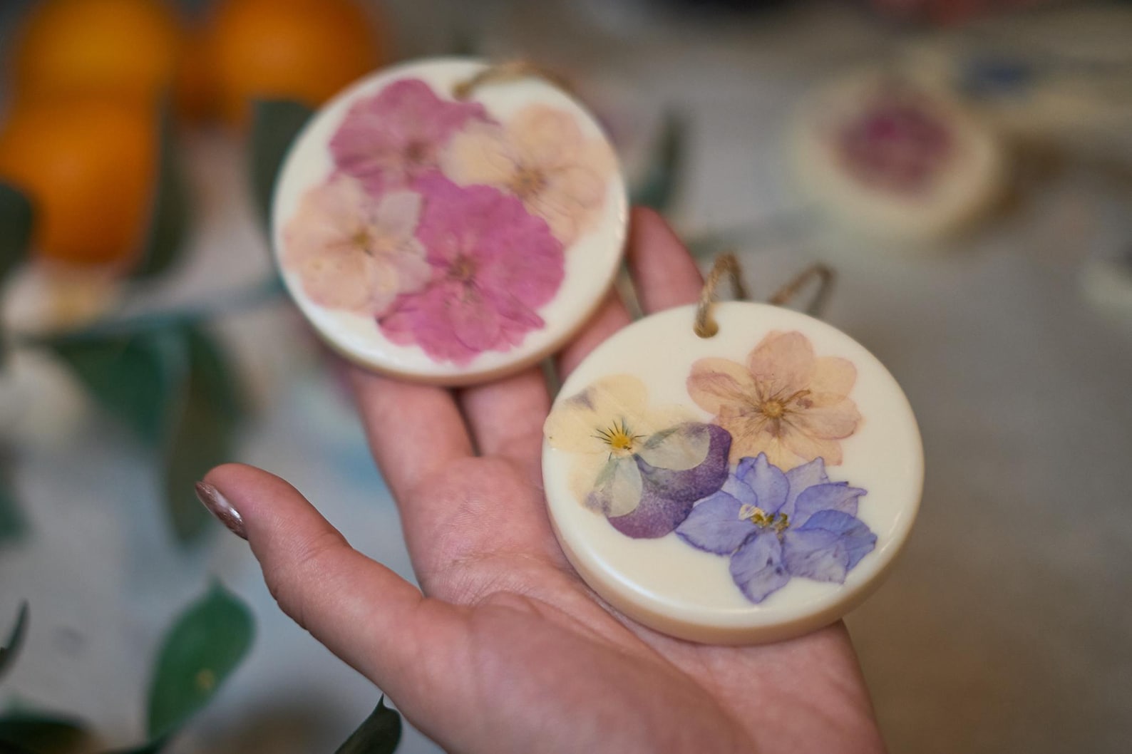 Pressed Flower Beeswax Bar 2