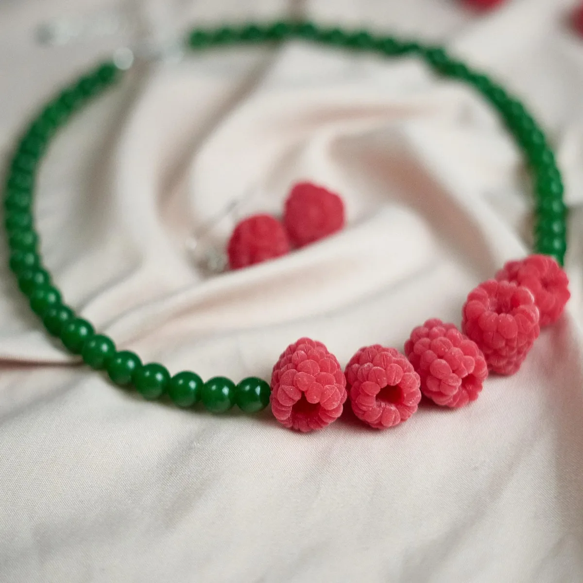 Raspberry Green Jade Set