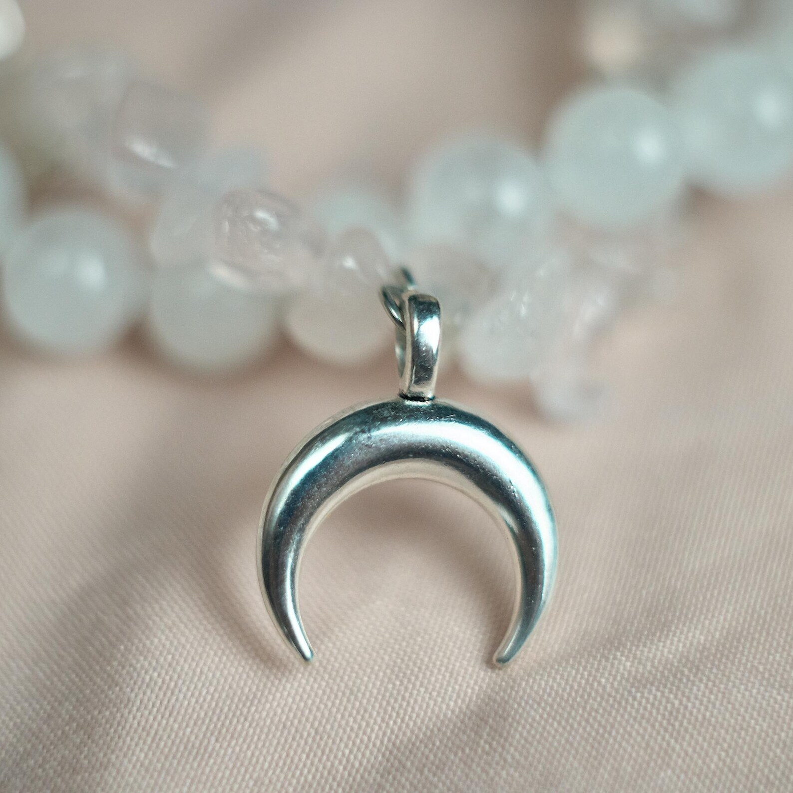 Rose Quartz Moon Choker 3