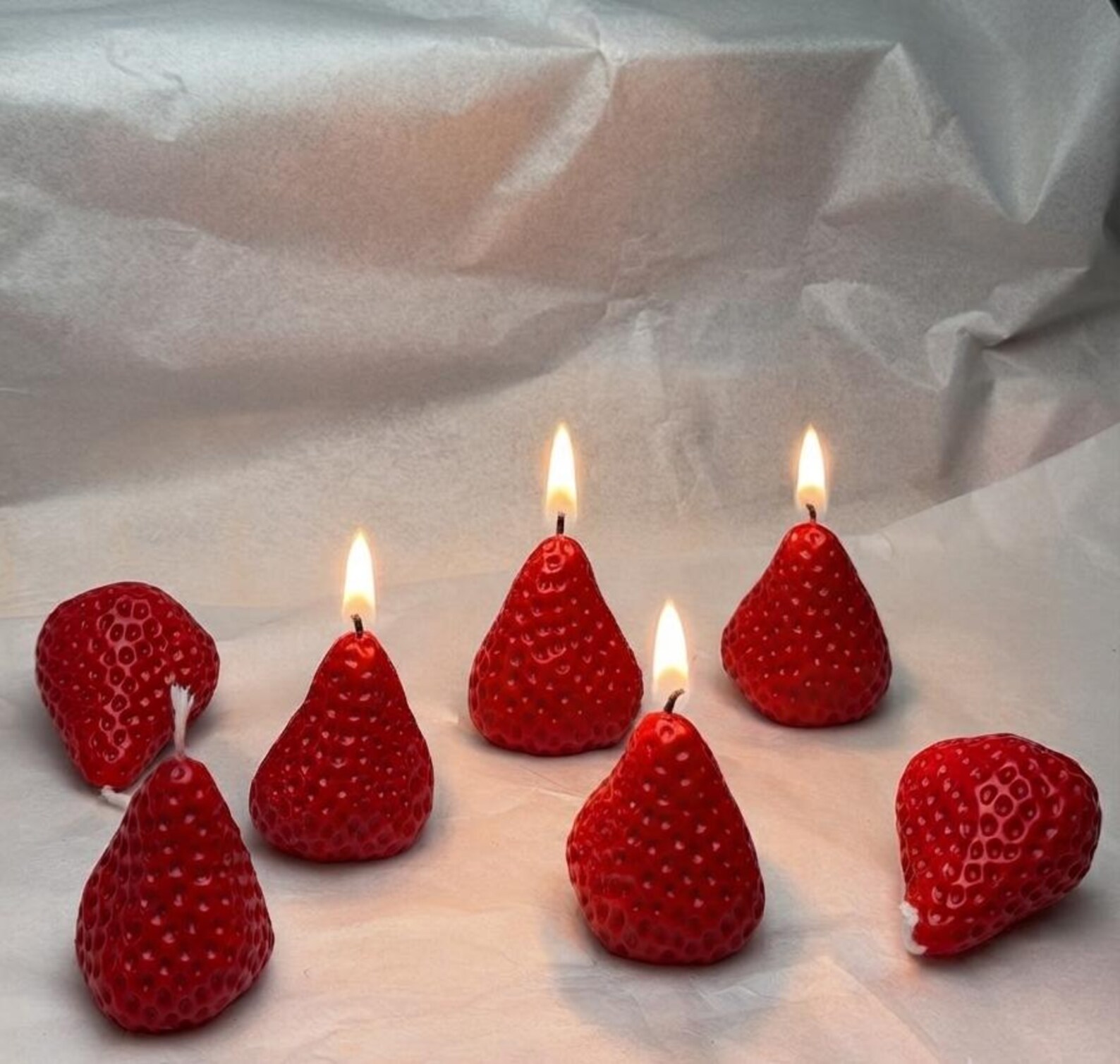 Strawberry Cake Topper Candles 3
